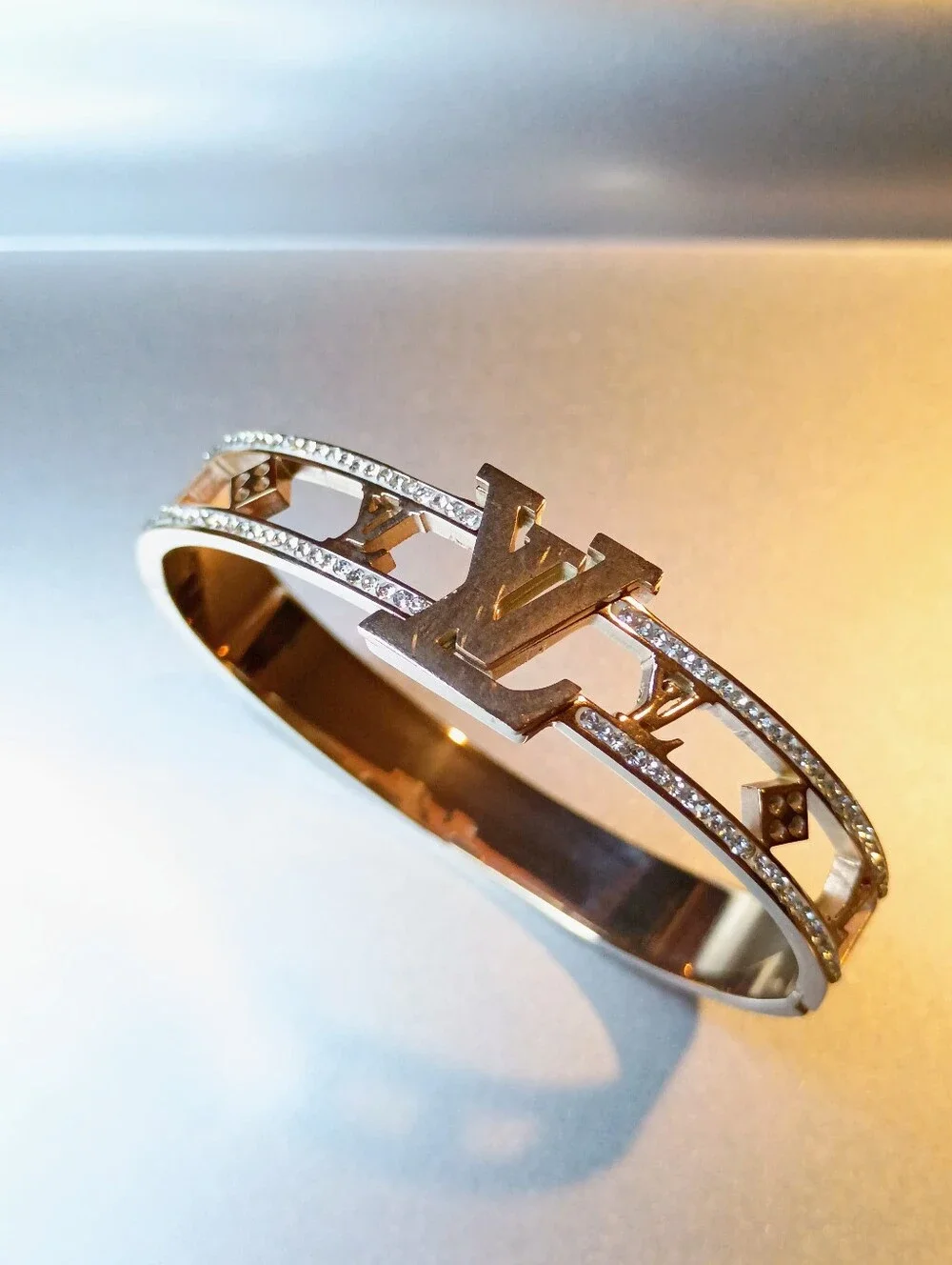New Rose Gold-Tone Cutout Bangle